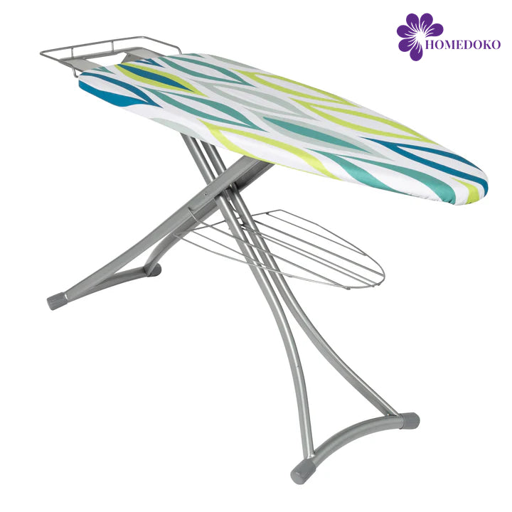 Multipurpose/Silver Folding Ironing Board with Stand and Shelf